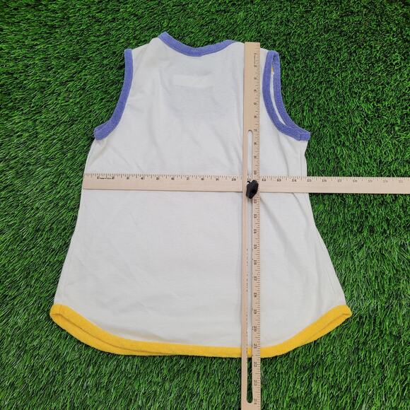 Vintage 80s Catalina MOD Tank-Top Womens XS 15x22 Terry Trim - Picture 5 of 10